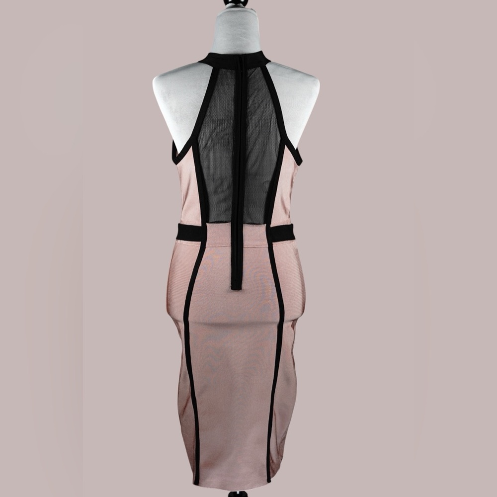 Valiant Paris Mesh Cutout Bodycon Dress L - Picture 6 of 12